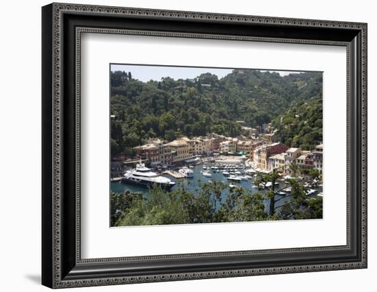 Italy, Province of Genoa, Portofino. Fishing village on the Ligurian Sea, overlooking harbor-Alan Klehr-Framed Photographic Print