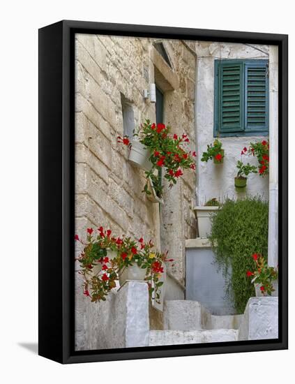 Italy, Puglia, Brindisi, Itria Valley, Ostuni. Old town of Ostuni.-Julie Eggers-Framed Premier Image Canvas