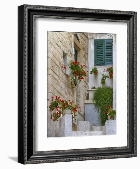 Italy, Puglia, Brindisi, Itria Valley, Ostuni. Old town of Ostuni.-Julie Eggers-Framed Photographic Print