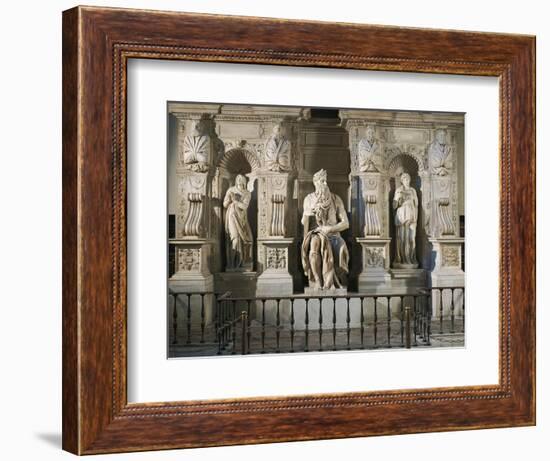 Italy, Rome, Basilica of St. Peter, Rachel, Moses and Leah, Detail from Tomb of Julius II-null-Framed Giclee Print