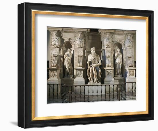 Italy, Rome, Basilica of St. Peter, Rachel, Moses and Leah, Detail from Tomb of Julius II-null-Framed Giclee Print