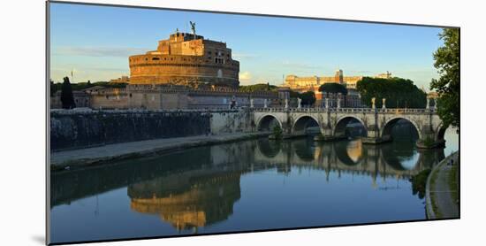 Italy, Rome, Castel Sant'Angelo Reflecting in the Tiber River-Michele Molinari-Mounted Photographic Print