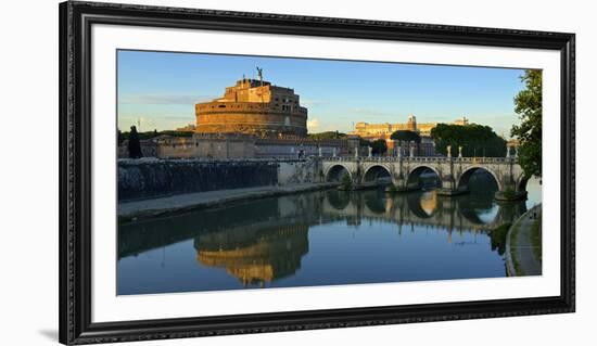 Italy, Rome, Castel Sant'Angelo Reflecting in the Tiber River-Michele Molinari-Framed Photographic Print