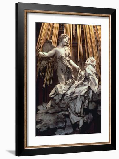 Italy, Rome, Cornaro Chapel of Church of Santa Maria Della Vittoria, Ecstasy of St Teresa of Avila-Gian Lorenzo Bernini-Framed Giclee Print