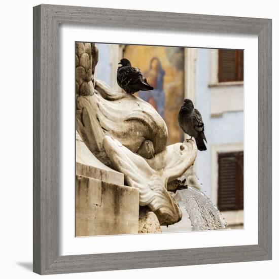 Italy, Rome. Piazza della Rotunda, close-up of Fontana del Pantheon.-Alison Jones-Framed Photographic Print