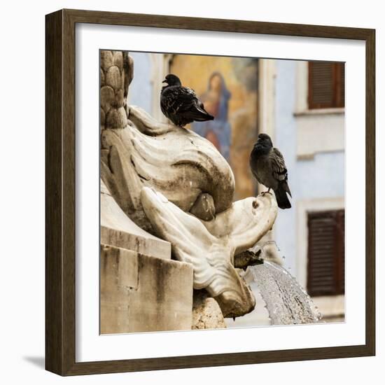 Italy, Rome. Piazza della Rotunda, close-up of Fontana del Pantheon.-Alison Jones-Framed Photographic Print