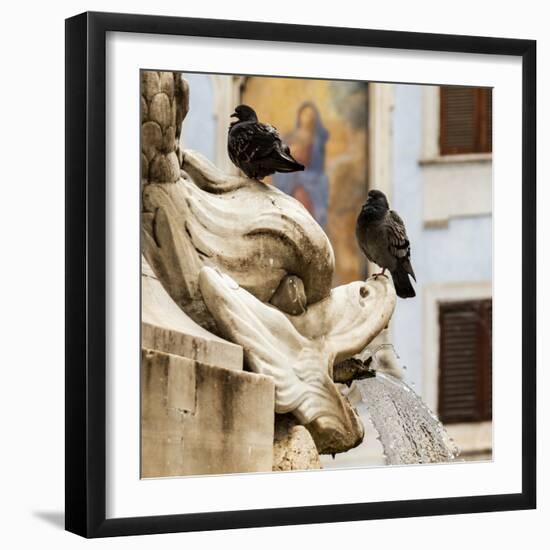 Italy, Rome. Piazza della Rotunda, close-up of Fontana del Pantheon.-Alison Jones-Framed Photographic Print