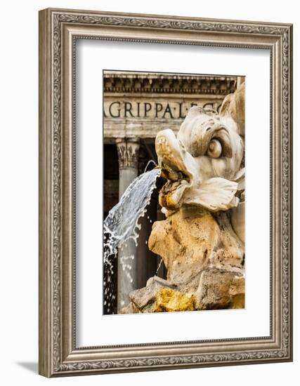 Italy, Rome. Piazza della Rotunda, close-up of Fontana del Pantheon.-Alison Jones-Framed Photographic Print