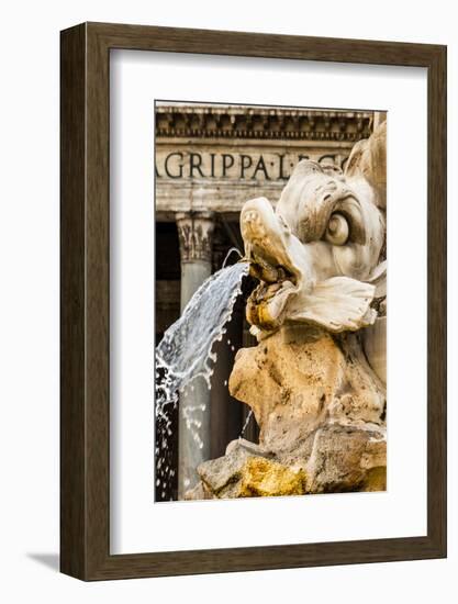 Italy, Rome. Piazza della Rotunda, close-up of Fontana del Pantheon.-Alison Jones-Framed Photographic Print