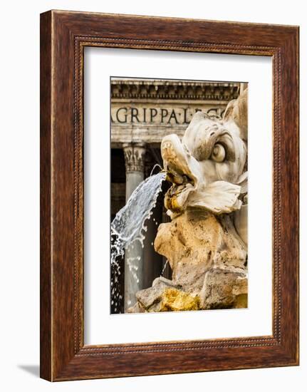 Italy, Rome. Piazza della Rotunda, close-up of Fontana del Pantheon.-Alison Jones-Framed Photographic Print