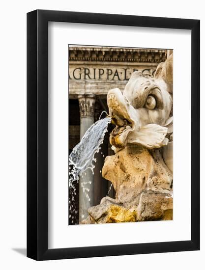 Italy, Rome. Piazza della Rotunda, close-up of Fontana del Pantheon.-Alison Jones-Framed Photographic Print