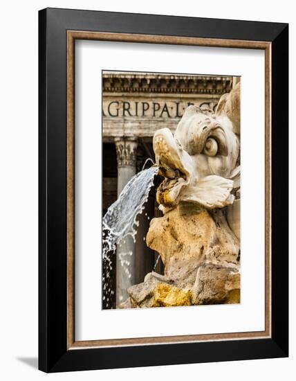 Italy, Rome. Piazza della Rotunda, close-up of Fontana del Pantheon.-Alison Jones-Framed Photographic Print