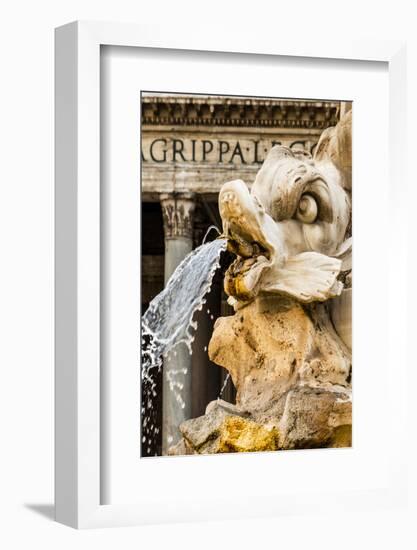 Italy, Rome. Piazza della Rotunda, close-up of Fontana del Pantheon.-Alison Jones-Framed Photographic Print