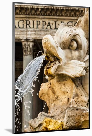 Italy, Rome. Piazza della Rotunda, close-up of Fontana del Pantheon.-Alison Jones-Mounted Photographic Print