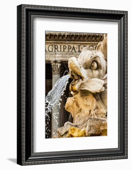 Italy, Rome. Piazza della Rotunda, close-up of Fontana del Pantheon.-Alison Jones-Framed Photographic Print