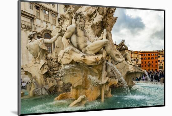 Italy, Rome. Piazza Navona, Fountain of the Four Rivers-Alison Jones-Mounted Photographic Print