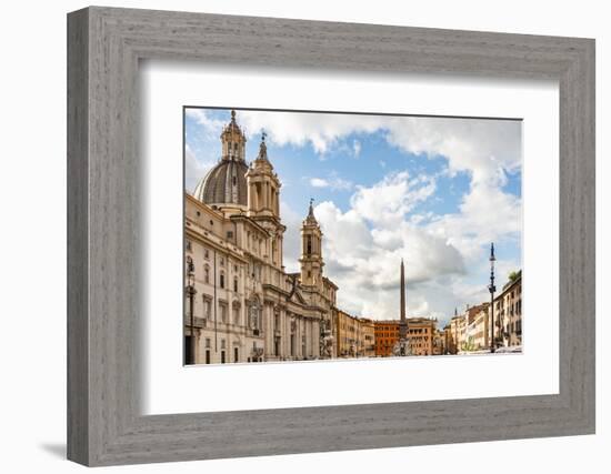 Italy, Rome. Piazza Navona, looking north.-Alison Jones-Framed Photographic Print