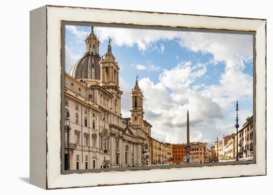 Italy, Rome. Piazza Navona, looking north.-Alison Jones-Framed Premier Image Canvas