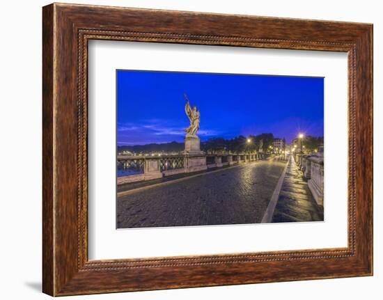 Italy, Rome, Ponte Sant'Angelo at Dawn, also Called St. Peters Bridge-Rob Tilley-Framed Photographic Print