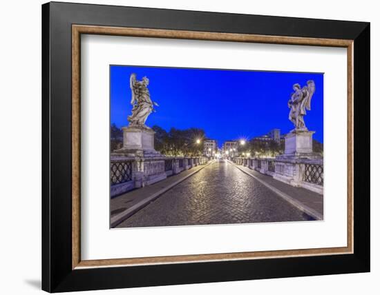 Italy, Rome, Ponte Sant'Angelo at Dawn-Rob Tilley-Framed Photographic Print