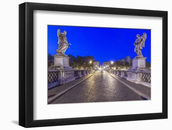 Italy, Rome, Ponte Sant'Angelo at Dawn-Rob Tilley-Framed Photographic Print