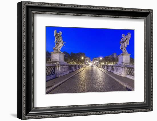 Italy, Rome, Ponte Sant'Angelo at Dawn-Rob Tilley-Framed Photographic Print