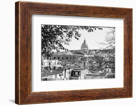 Italy, Rome. St Peter's dome from Viale della Trinita dei Monti.-Alison Jones-Framed Photographic Print