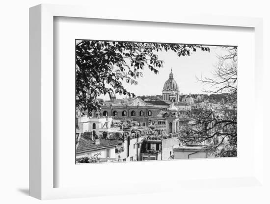 Italy, Rome. St Peter's dome from Viale della Trinita dei Monti.-Alison Jones-Framed Photographic Print