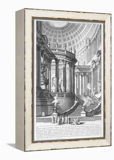 Italy, Rome, Temple of Vestal Virgins, Etching-Giovanni Battista Piranesi-Framed Premier Image Canvas