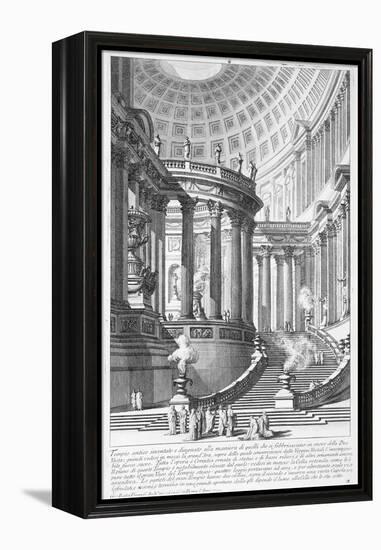 Italy, Rome, Temple of Vestal Virgins, Etching-Giovanni Battista Piranesi-Framed Premier Image Canvas