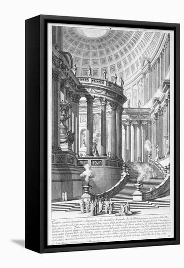 Italy, Rome, Temple of Vestal Virgins, Etching-Giovanni Battista Piranesi-Framed Premier Image Canvas