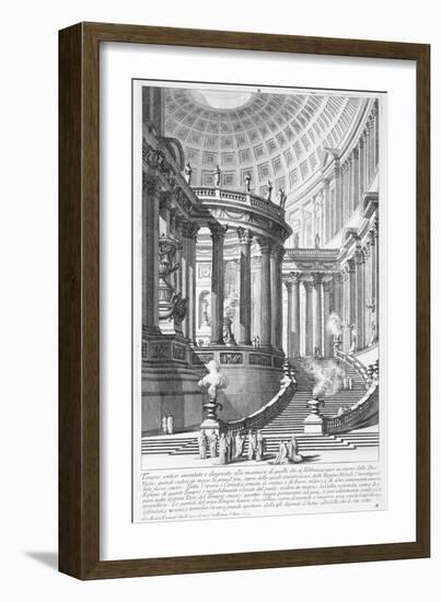 Italy, Rome, Temple of Vestal Virgins, Etching-Giovanni Battista Piranesi-Framed Giclee Print