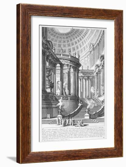 Italy, Rome, Temple of Vestal Virgins, Etching-Giovanni Battista Piranesi-Framed Giclee Print