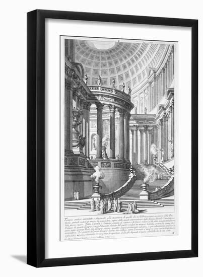 Italy, Rome, Temple of Vestal Virgins, Etching-Giovanni Battista Piranesi-Framed Giclee Print