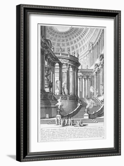 Italy, Rome, Temple of Vestal Virgins, Etching-Giovanni Battista Piranesi-Framed Giclee Print