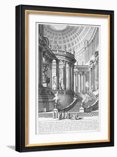 Italy, Rome, Temple of Vestal Virgins, Etching-Giovanni Battista Piranesi-Framed Giclee Print