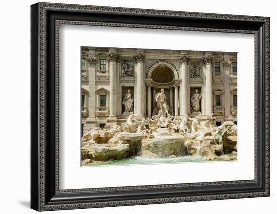 Italy, Rome. The Trevi Fountain, designed by Nicola Salvi. Aqua Virgo, 'Ocean'-Alison Jones-Framed Photographic Print