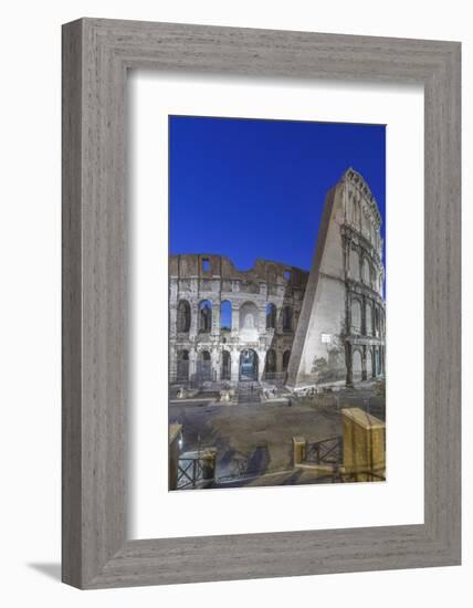 Italy, Rome, Twilight Colosseum-Rob Tilley-Framed Photographic Print