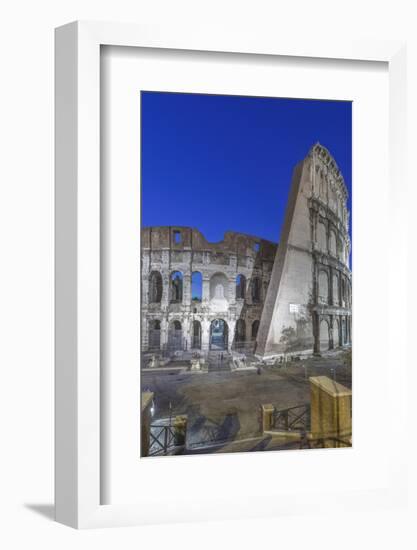 Italy, Rome, Twilight Colosseum-Rob Tilley-Framed Photographic Print