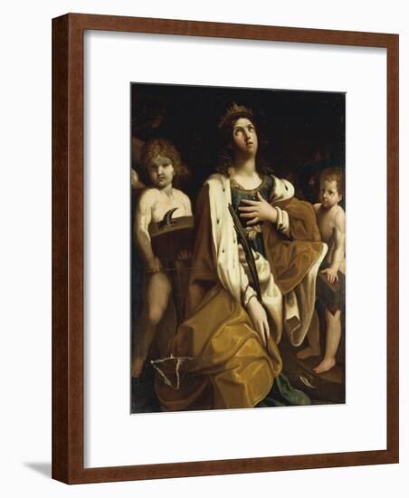 Italy, Saint Catherine with Angels-null-Framed Giclee Print