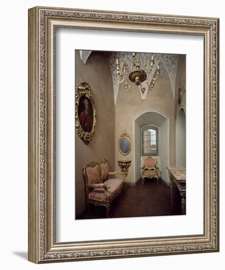 Italy, Sant Angelo Lodigiano, Morando Bolognini Castle, Gilded Salon in Mozza Tower-null-Framed Giclee Print