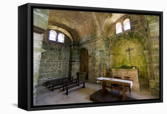 Italy, Sardinia, Oristano. the Apse and Pews of the Church of San Giovanni-Alida Latham-Framed Premier Image Canvas