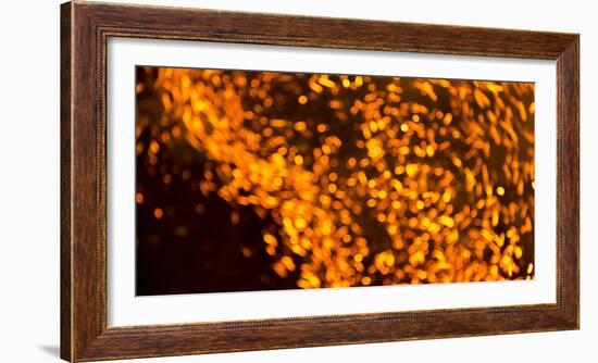 Italy, Sardinia, Ovodda. Off Focus Fire and Glowing Embers-Alida Latham-Framed Photographic Print