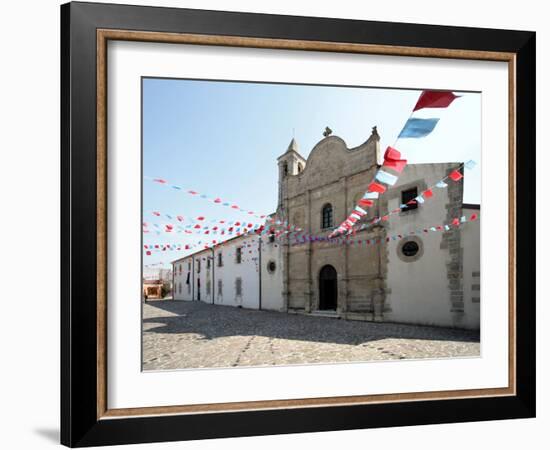 Italy, Sardinia, Pozzomaggiore, Chiesa Madonna Della Salute, Pendant Garlands-Brigitte Protzel-Framed Photographic Print