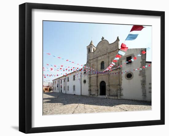 Italy, Sardinia, Pozzomaggiore, Chiesa Madonna Della Salute, Pendant Garlands-Brigitte Protzel-Framed Photographic Print