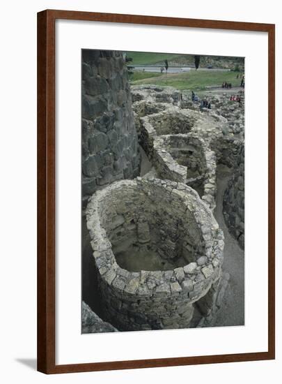 Italy, Sardinia Region, Medio Campidano Province, Barumini, Su Nuraxi Archeological Site-null-Framed Giclee Print