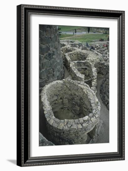 Italy, Sardinia Region, Medio Campidano Province, Barumini, Su Nuraxi Archeological Site-null-Framed Giclee Print