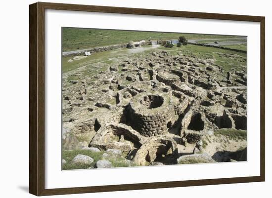 Italy, Sardinia Region, Province Medio Campidano, Su Nuraxi at Barumini, Nuraghic Ruins-null-Framed Giclee Print