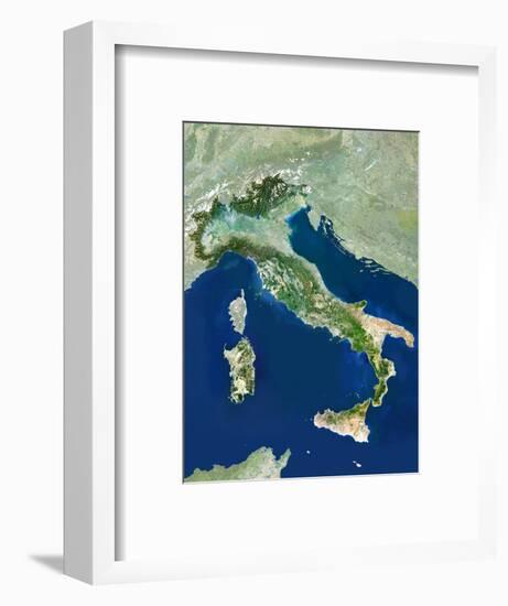 Italy, Satellite Image-PLANETOBSERVER-Framed Premium Photographic Print