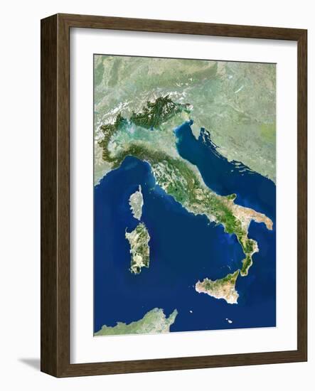 Italy, Satellite Image-PLANETOBSERVER-Framed Photographic Print